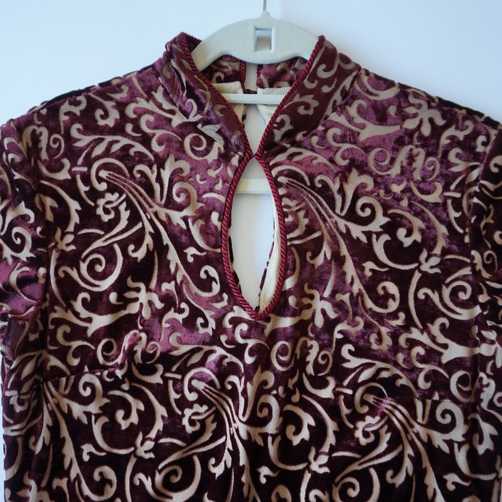 Vintage Long Dress - Velvet Burn Out